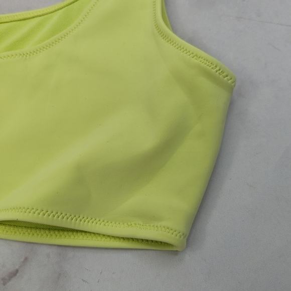 Good American Swim Top Women Green Key Lime Scuba One Shoulder Bikini - Picture 8 of 12